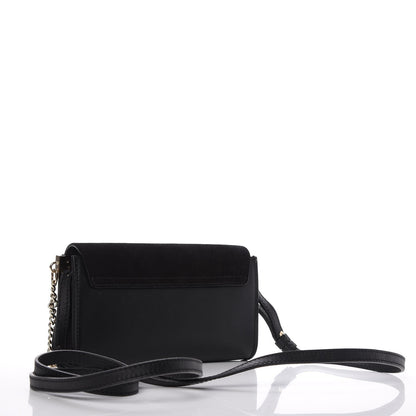 Chloe Suede Calfskin Mini Faye Shoulder Bag Black 3 of 7