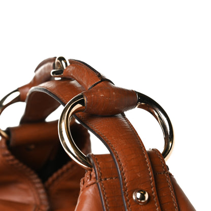Gucci Calfskin Large Horsebit Chain Hobo Brown 15 of 15
