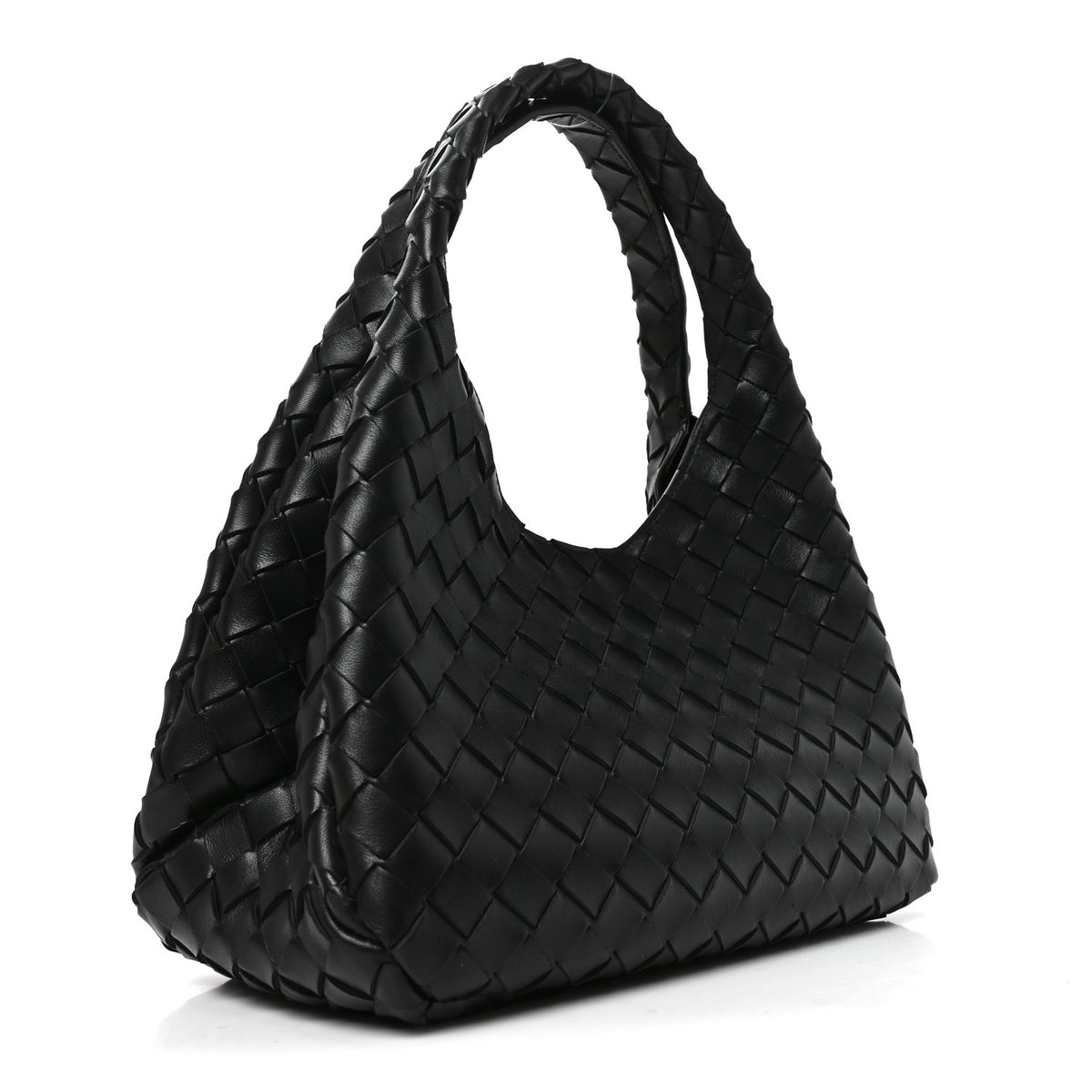 Bottega Veneta Nappa Intrecciato Small Campana Shoulder Bag Black 3 of 11