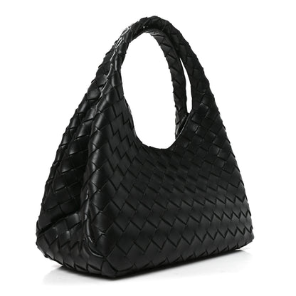 Bottega Veneta Nappa Intrecciato Small Campana Shoulder Bag Black 3 of 11