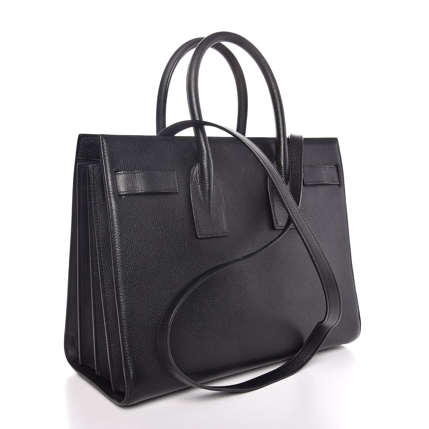 Grained Calfskin Small Sac De Jour Black