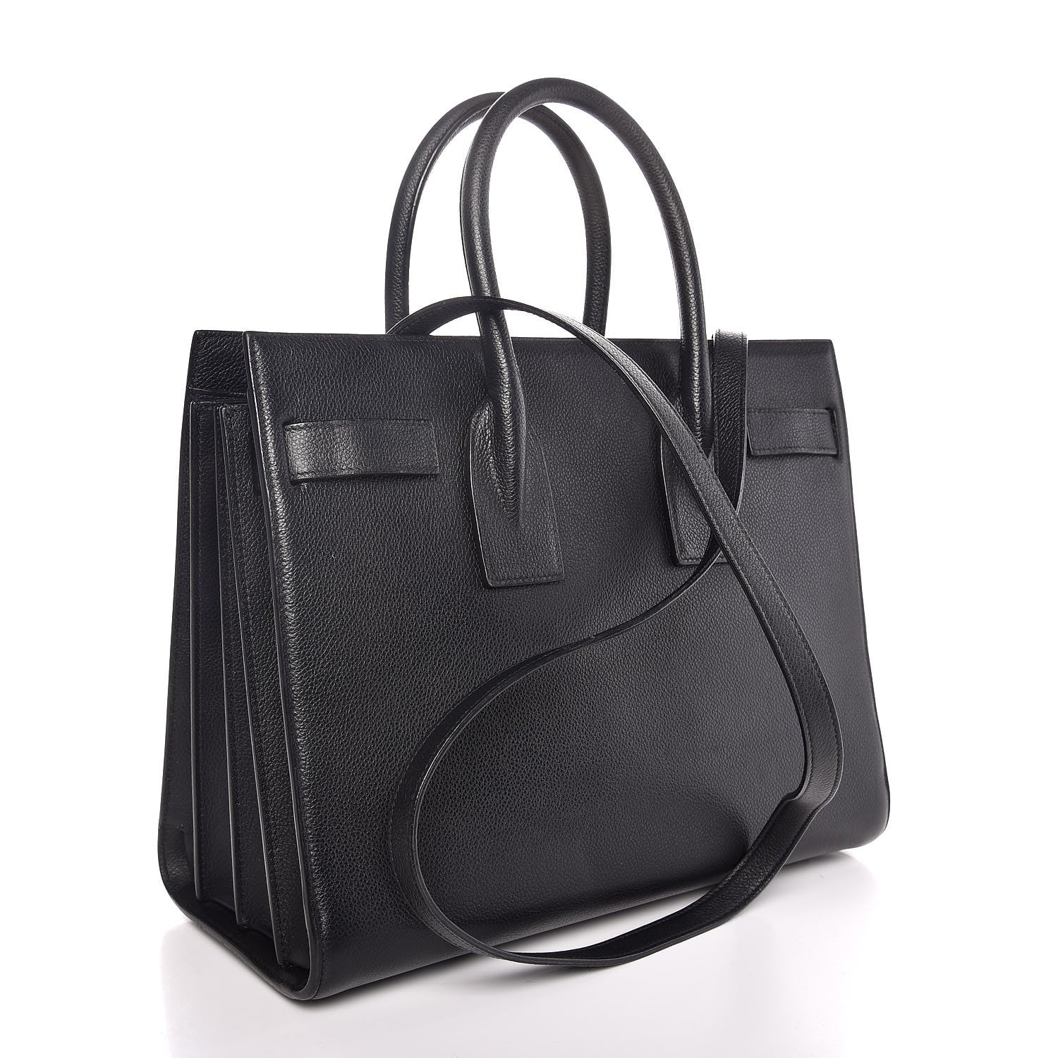 Saint Laurent Grained Calfskin Small Sac De Jour Black 3 of 8