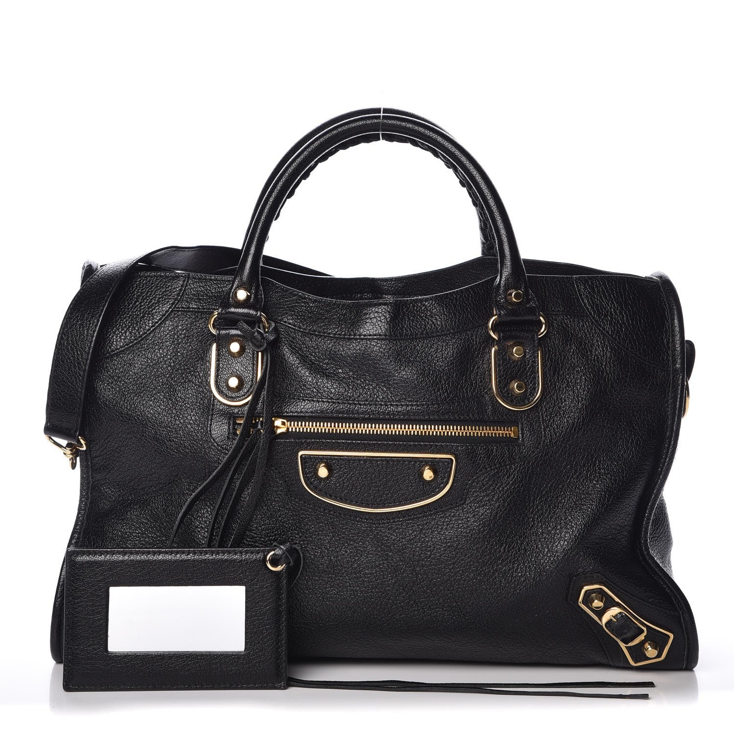 Balenciaga Chevre Gold Metallic Edge Hardware City Black 1 of 8