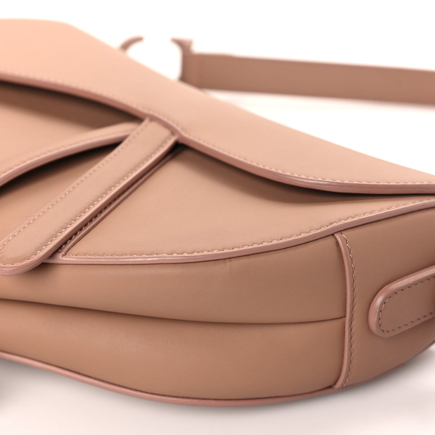 Ultra Matte Calfskin Saddle Bag Blush