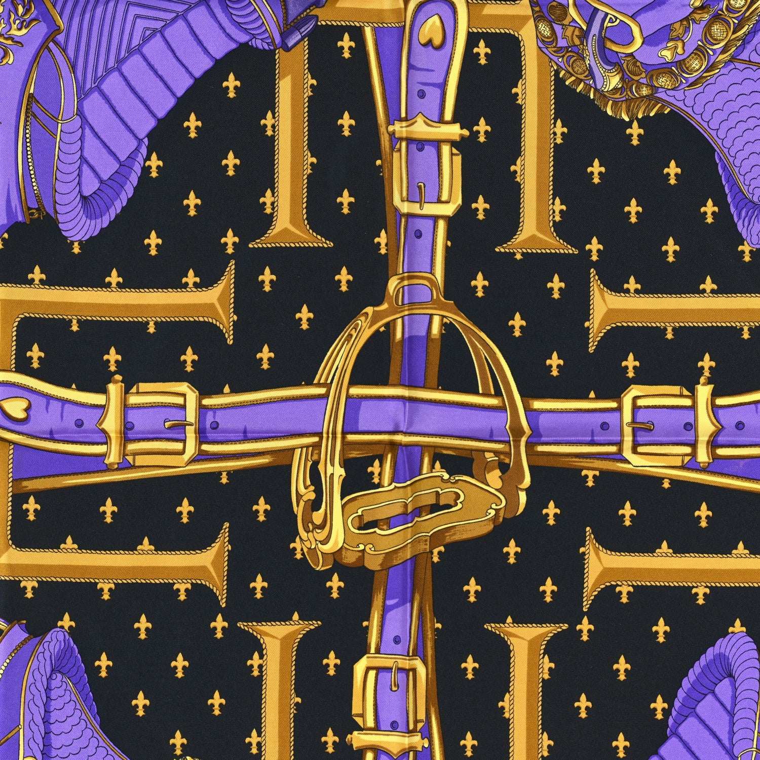 Hermes Silk Selles a Housse Scarf 90 2 of 4