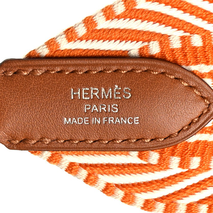 Hermes Toile Swift 50mm Sangle Cavale Shoulder Strap Ecru Abricot 3 of 6