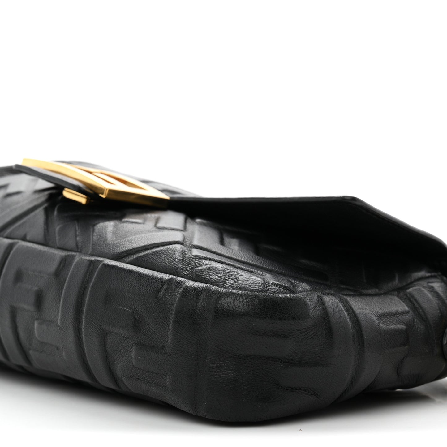 Nappa FF 1974 Embossed Baguette Black