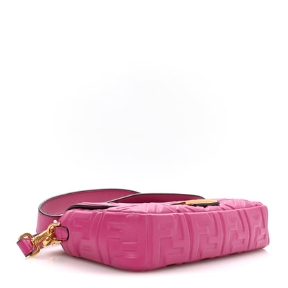 Fendi Nappa FF 1974 Embossed Baguette Ciclamino Pilar 3 of 9