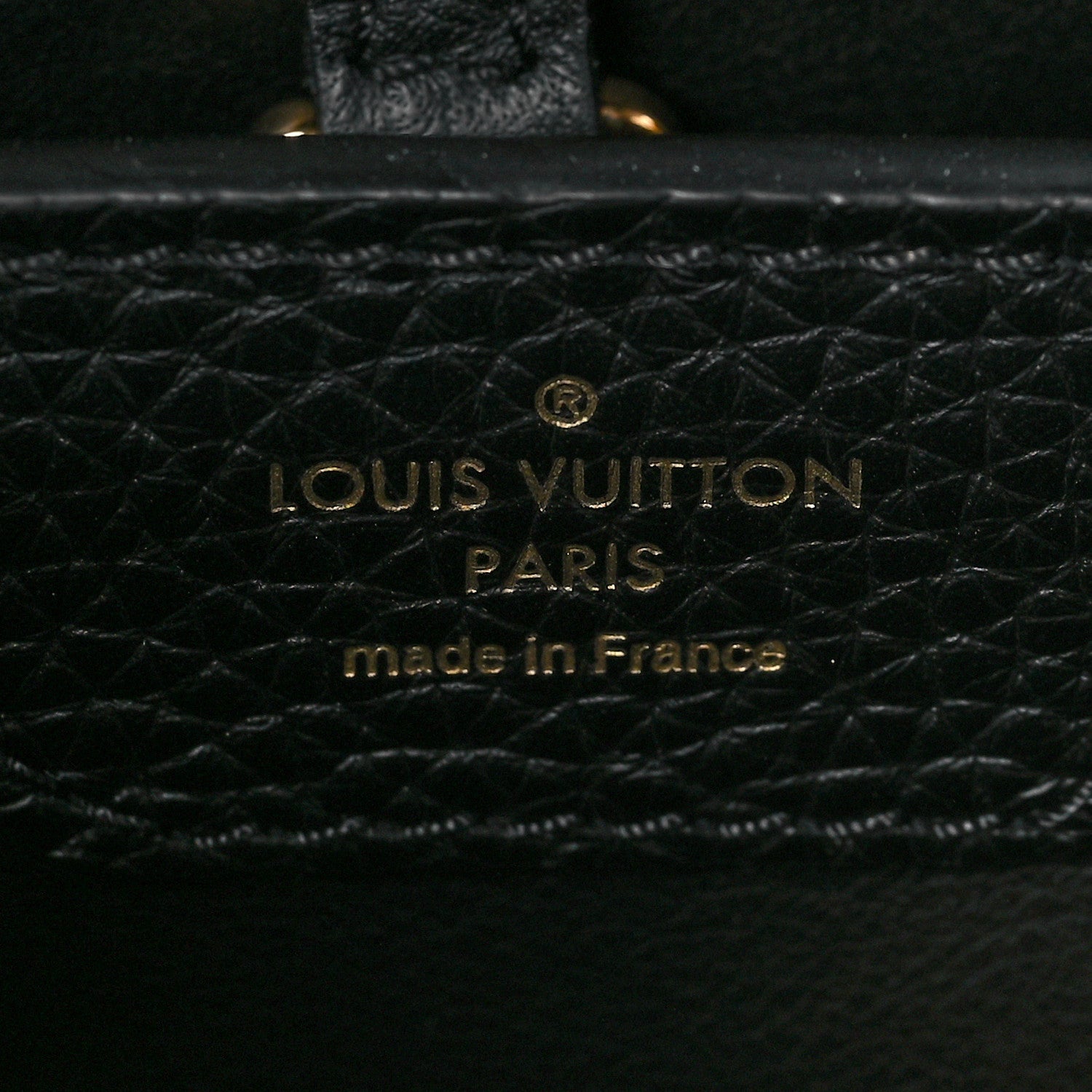 Louis Vuitton Taurillon Studded Sol Capucines PM Black 6 of 7