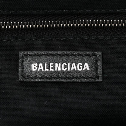Balenciaga Grained Calfskin Logo XL Cloud Clutch Screen Blue Black 6 of 10