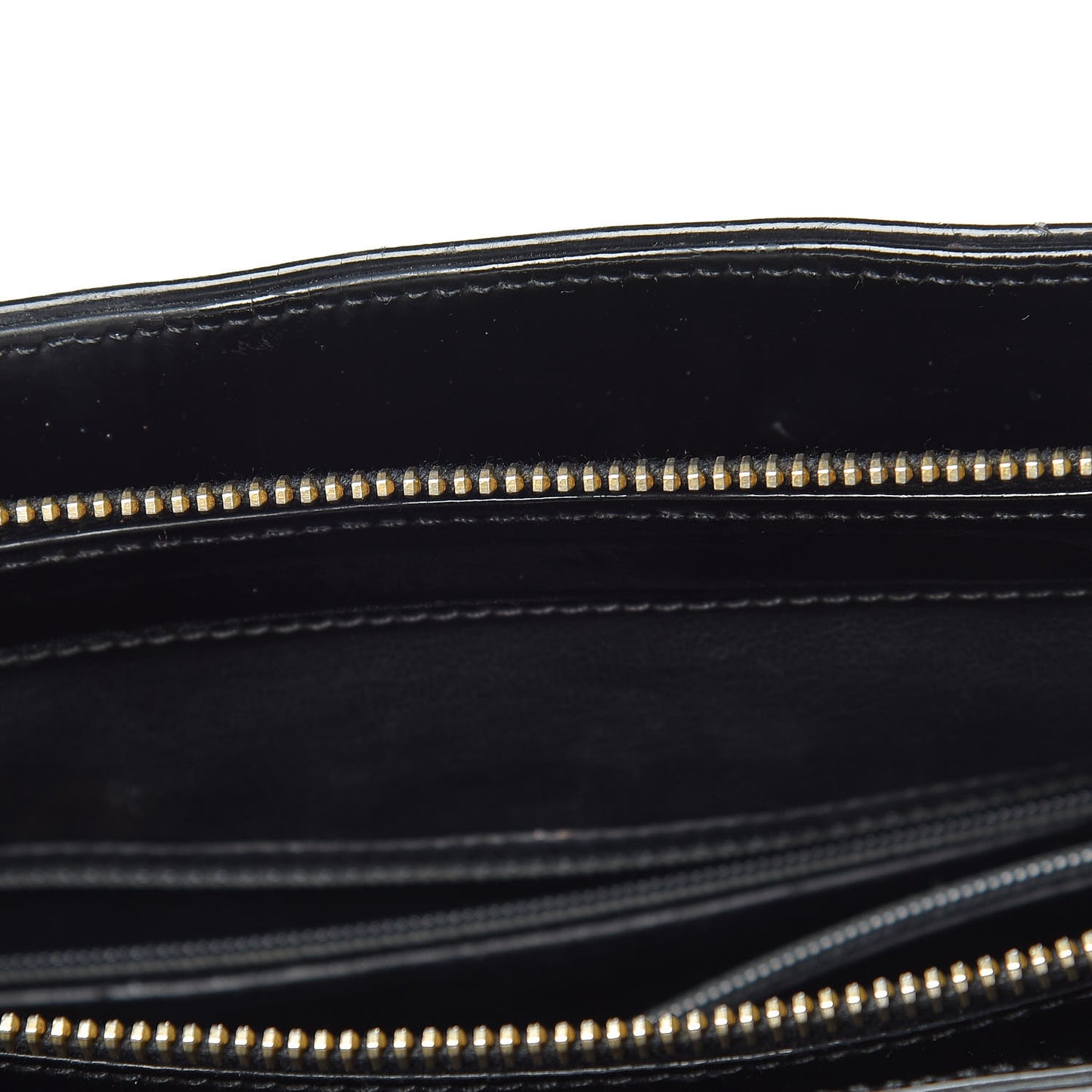 Patent Flap Shoulder Bag Black