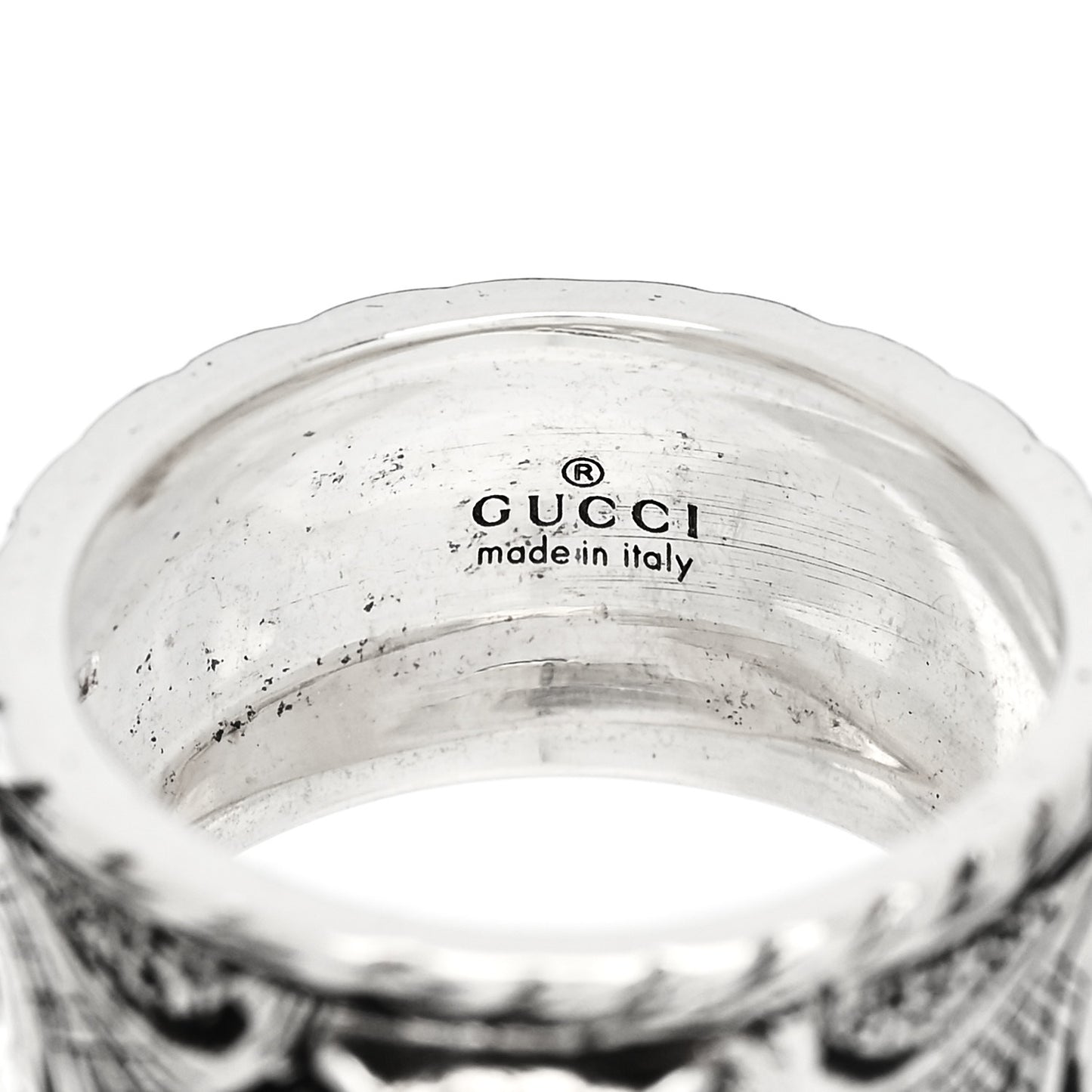 Sterling Silver Thin Feline Band Ring 47 4.25