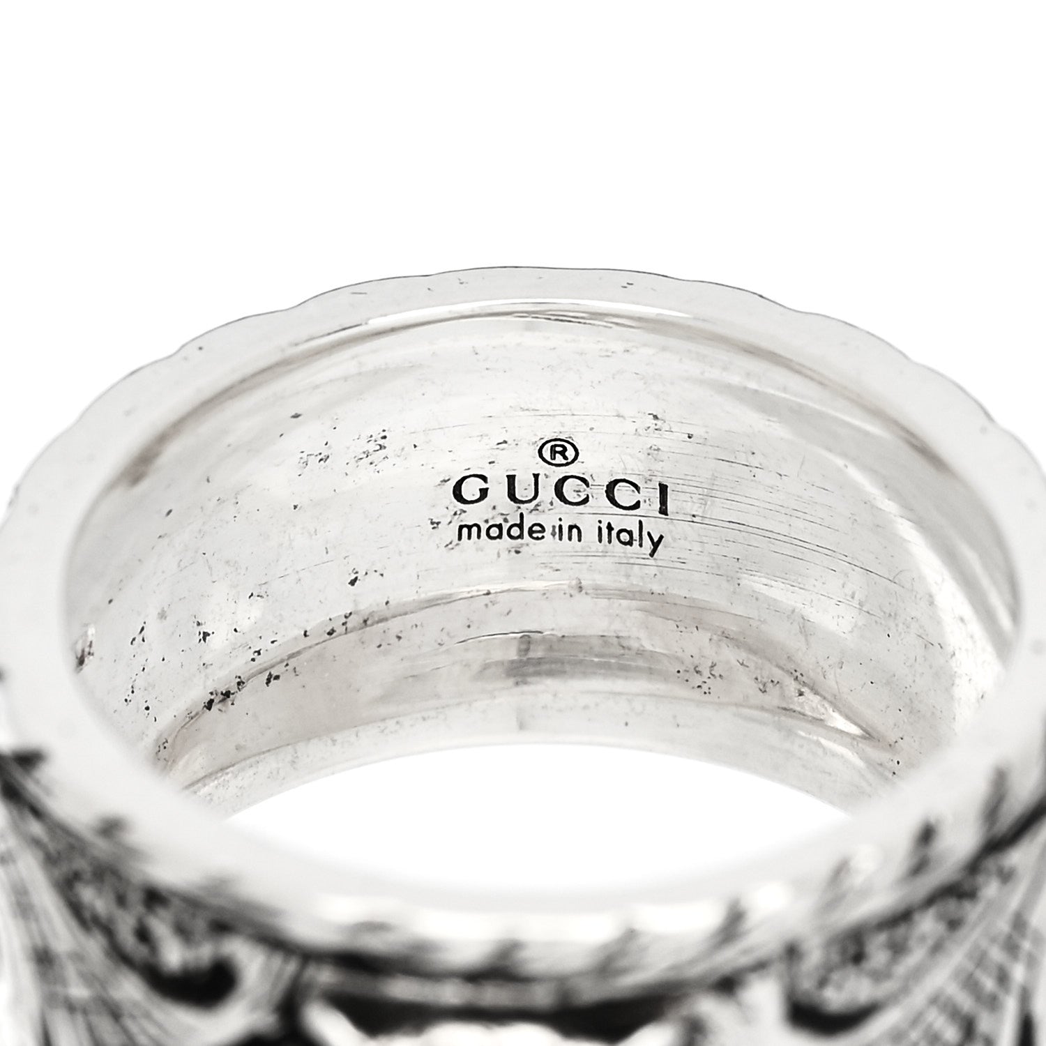 Gucci Sterling Silver Thin Feline Band Ring 47 4.25 4 of 7
