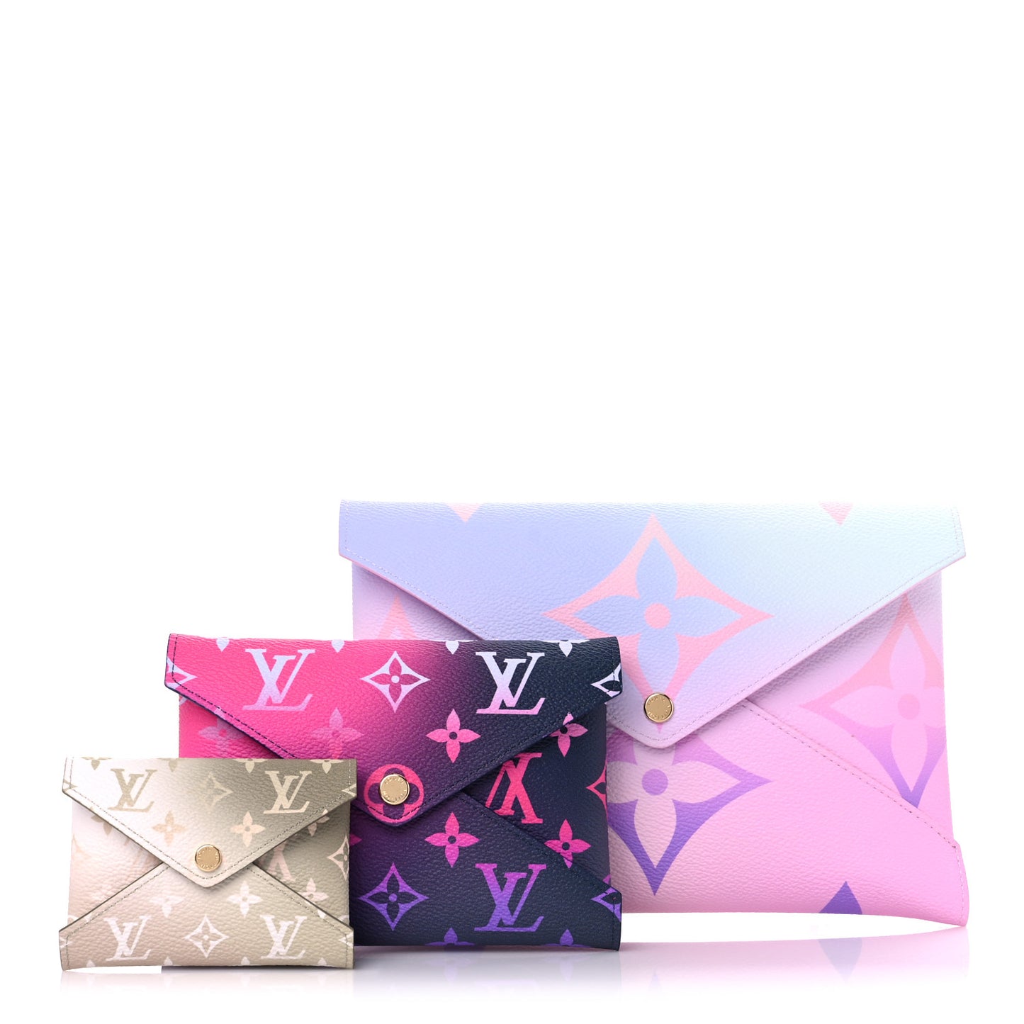 Monogram Giant Spring In The City Kirigami Pochette Set Sunrise Pastel Midnight Fuchsia Sunset Kaki