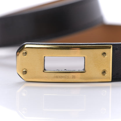 Hermes Box Kelly Double Tour Bracelet S Black 3 of 6