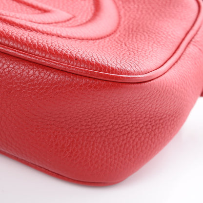 Gucci Pebbled Calfskin Small Soho Disco Bag Tabasco Red 9 of 14