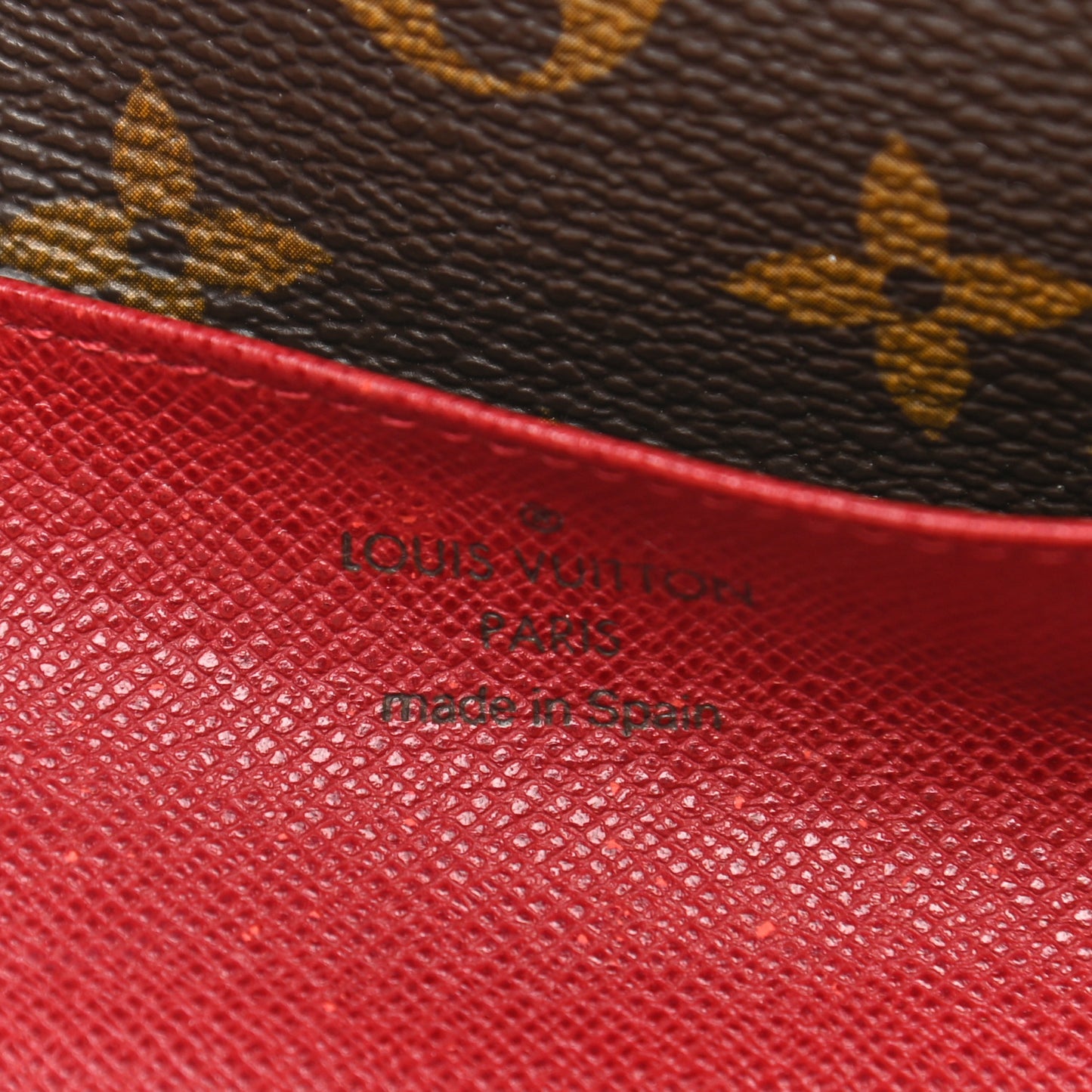 Monogram Emilie Wallet Red