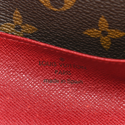 Louis Vuitton Monogram Emilie Wallet Red 6 of 12