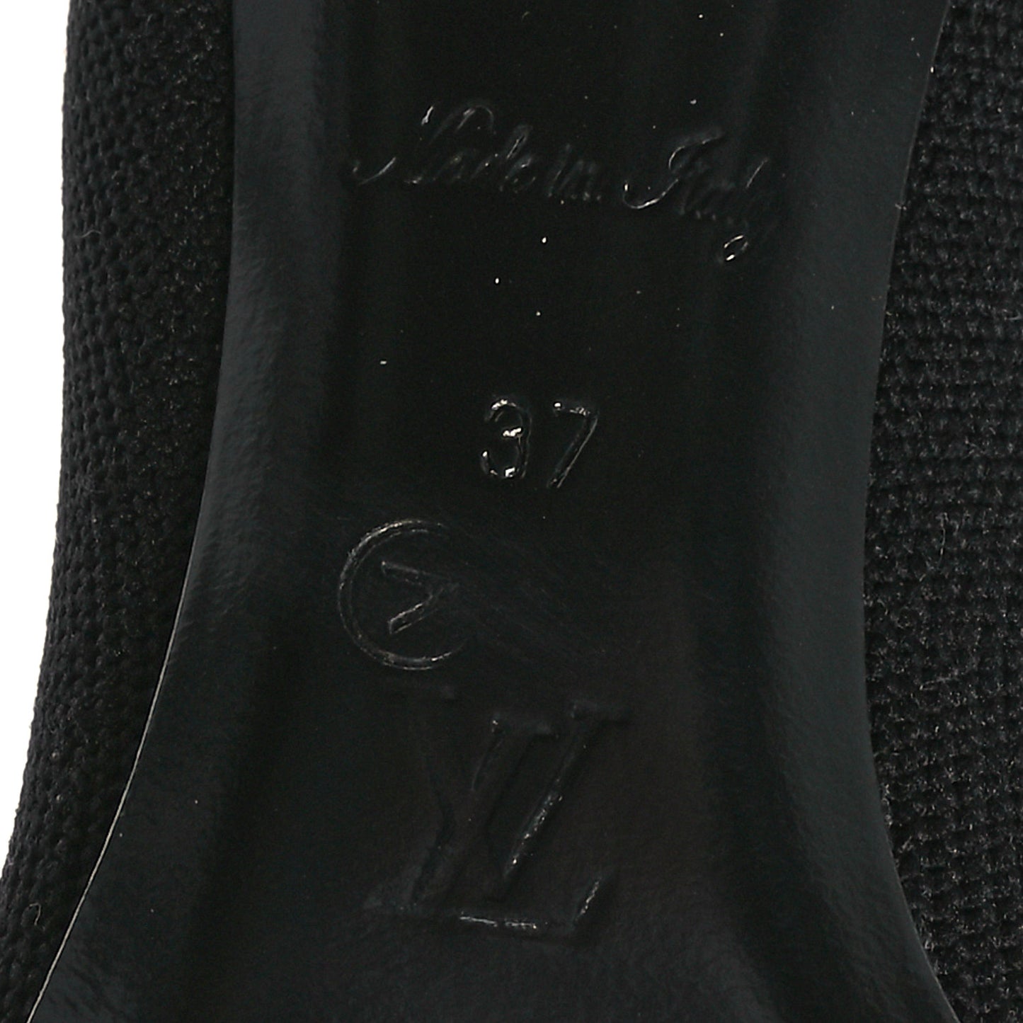 Monogram Stretch Fabric Silhouette Ankle Boots 37 Black