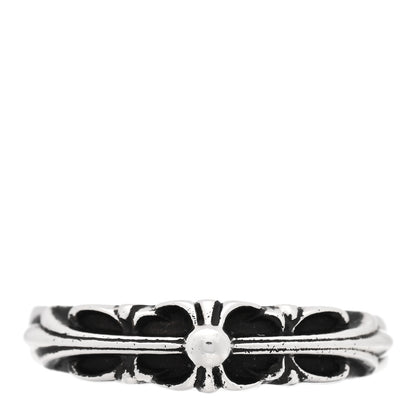 Chrome Hearts Sterling Silver Narrow Floral Cross Band Ring 60 9 1 of 4