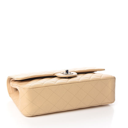 Chanel Caviar Quilted Medium Double Flap Beige 3 of 10