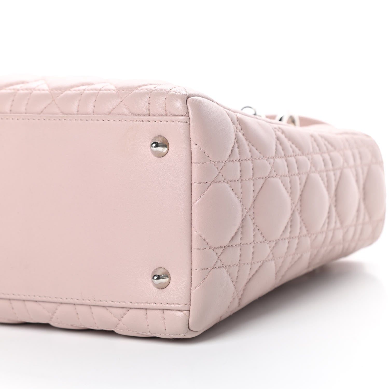 Christian Dior Lambskin Cannage Medium Lady Dior Rose Poudre 10 of 13