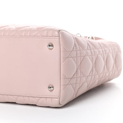 Christian Dior Lambskin Cannage Medium Lady Dior Rose Poudre 10 of 13