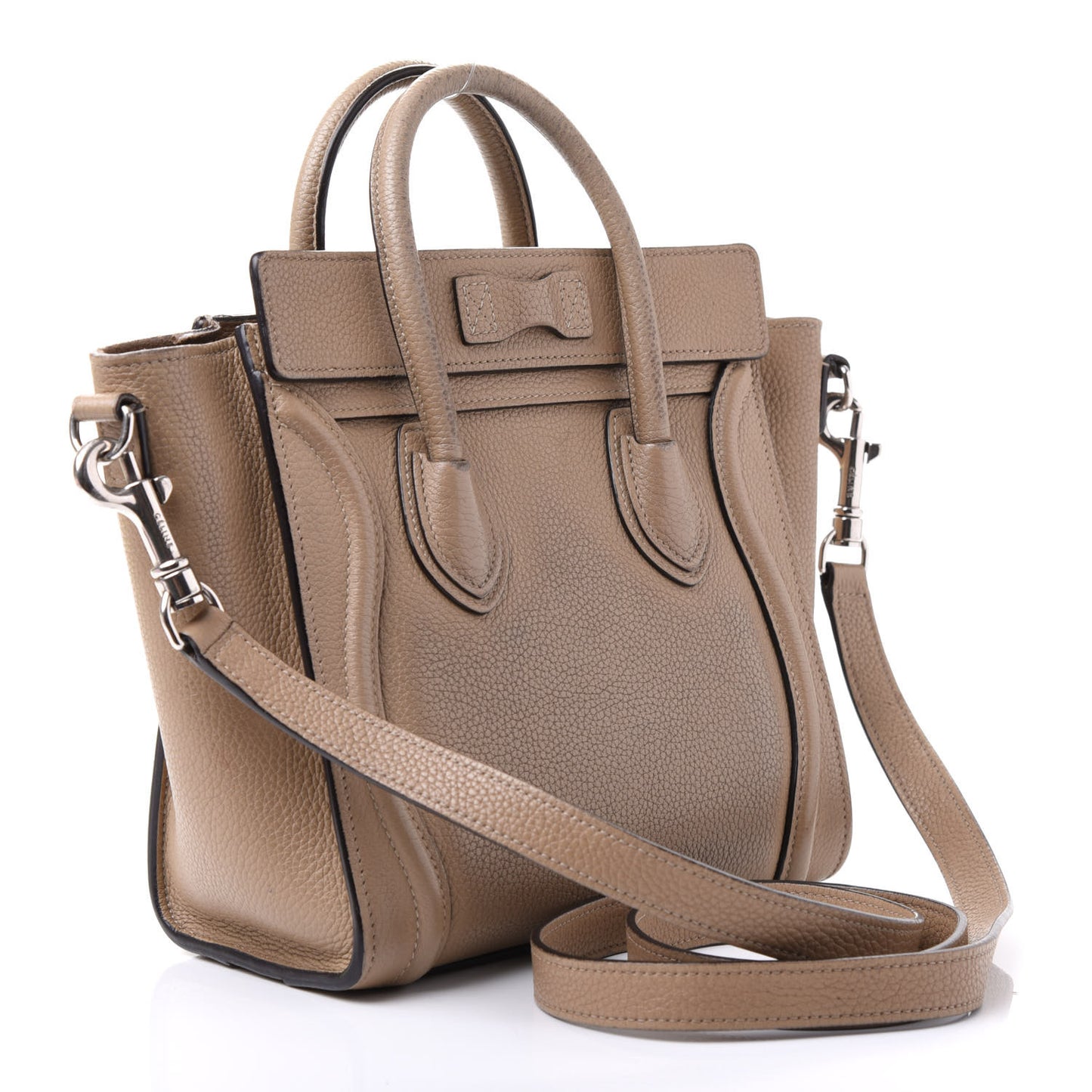 Drummed Calfskin Nano Luggage Dune