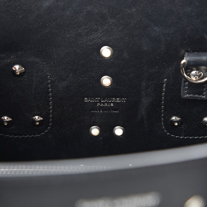 Saint Laurent Calfskin Perforated Bandana Studded Small Sac De Jour Black 5 of 11