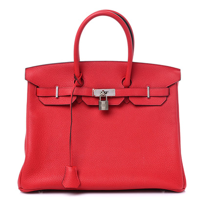Hermes Togo Horseshoe Birkin 35 Rouge Casaque 1 of 15