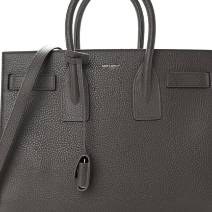 Saint Laurent Grained Calfskin Small Sac De Jour Fog 8 of 10
