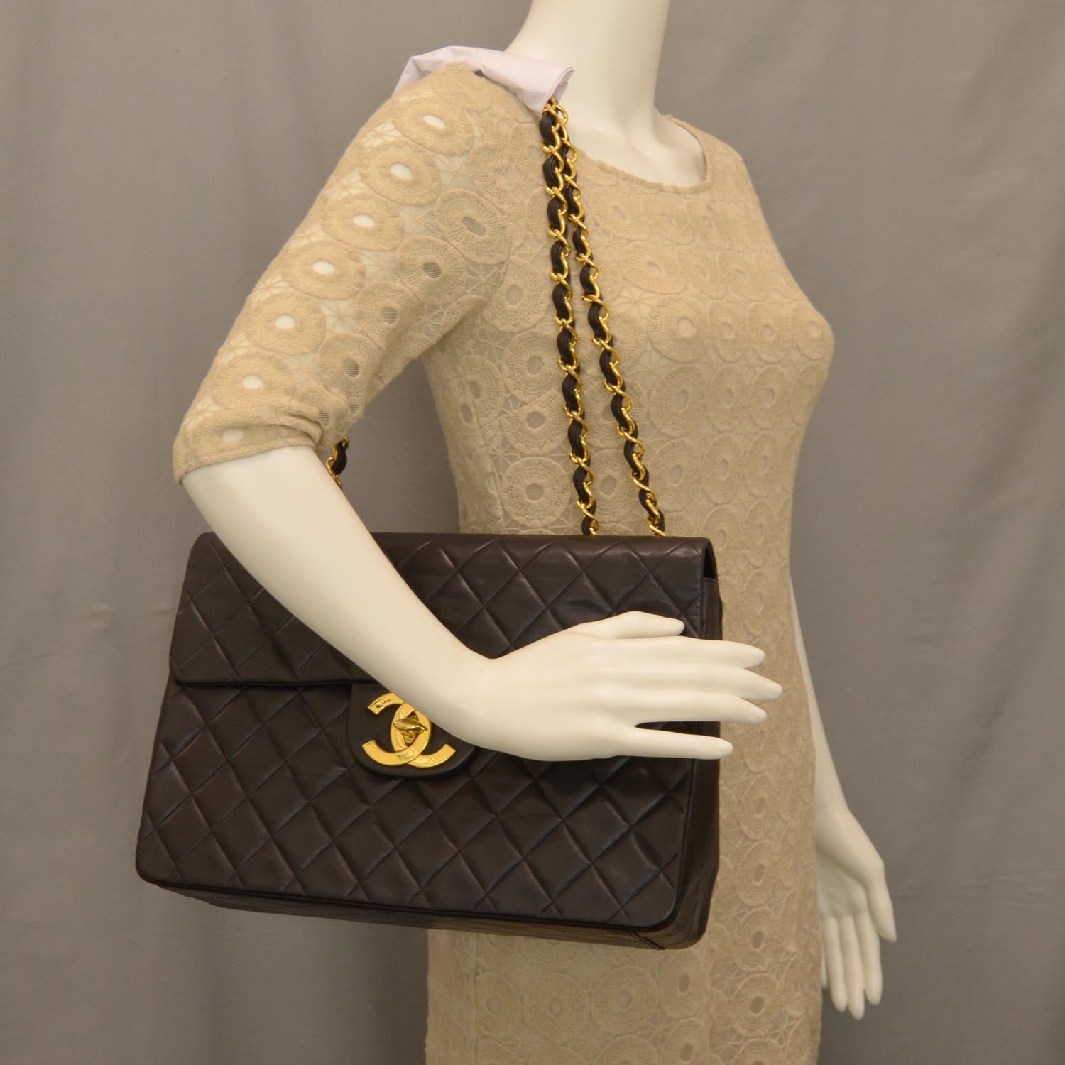 Chanel Lambskin XL Jumbo Flap Black 2 of 9