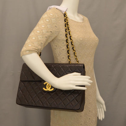 Chanel Lambskin XL Jumbo Flap Black 2 of 9