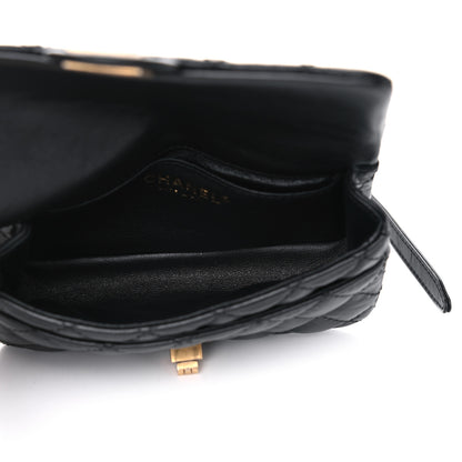 Chanel Aged Calfskin Quilted 2.55 Reissue Chain Waist Bag Black 4 of 4