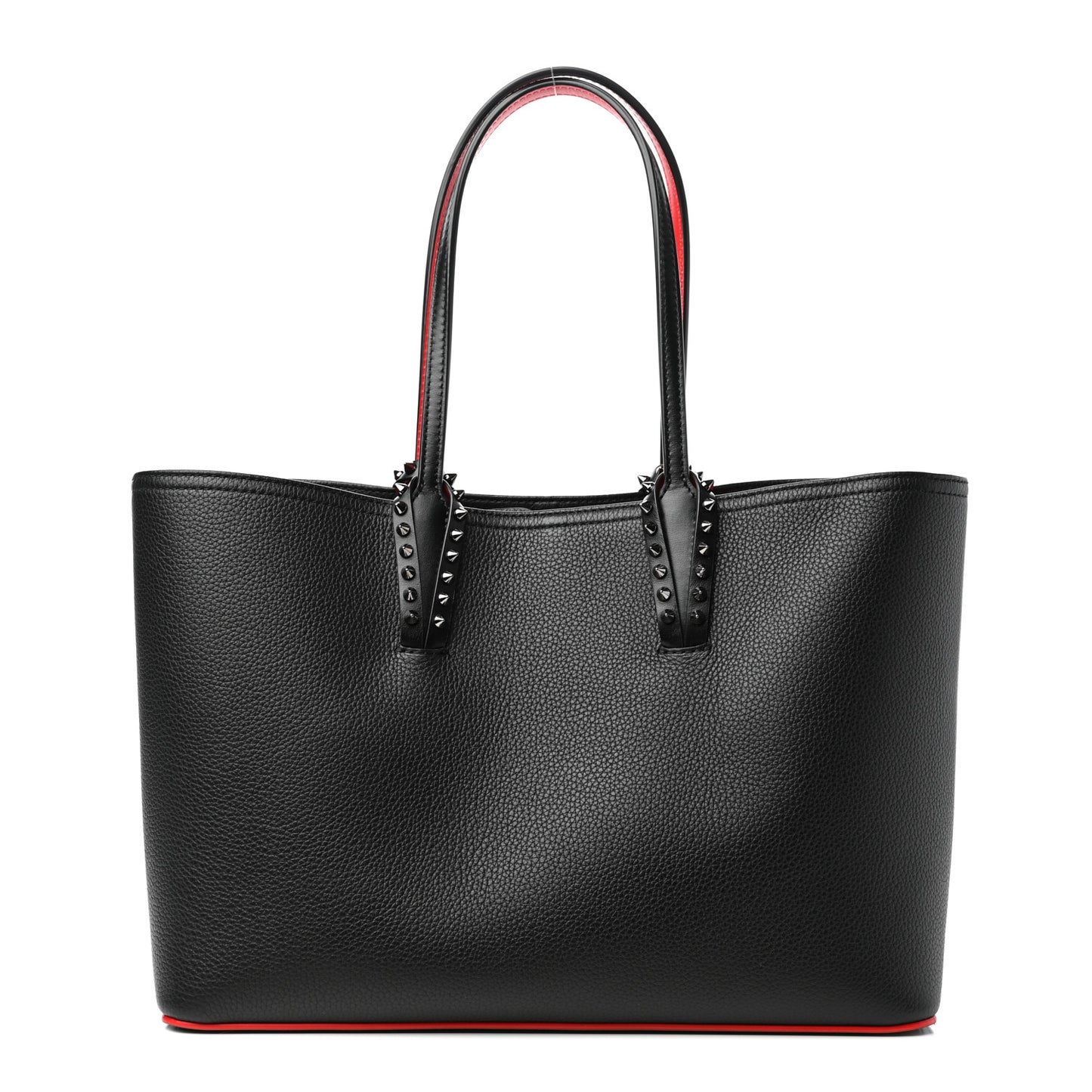 Calfskin Spikes Small East West Cabata Tote Black