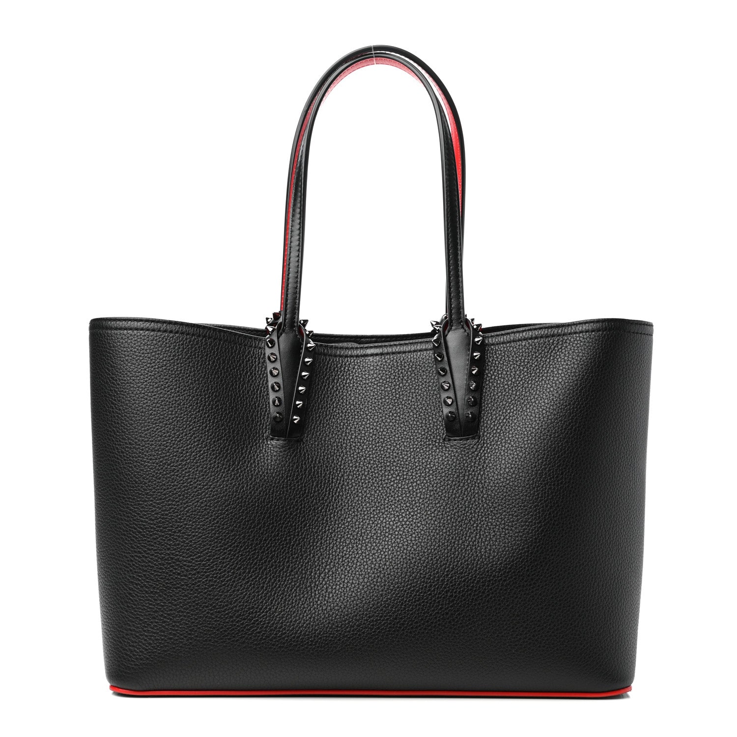 Christian Louboutin Calfskin Spikes Small East West Cabata Tote Black 1 of 11
