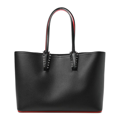 Christian Louboutin Calfskin Spikes Small East West Cabata Tote Black 1 of 11