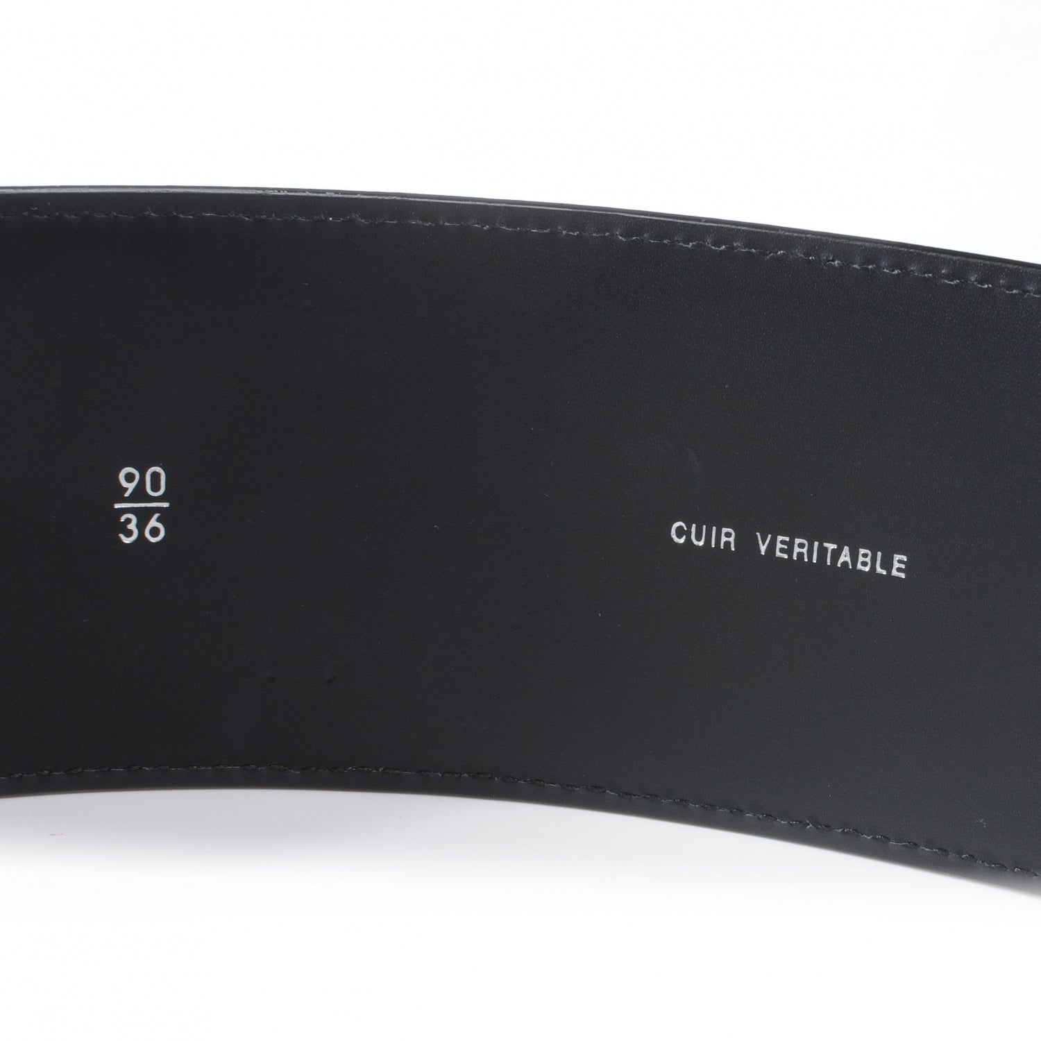 Chanel Patent Leather Silver CC Buckle Wide Belt 90 36 Black 5 of 5