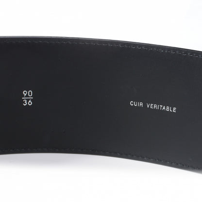 Chanel Patent Leather Silver CC Buckle Wide Belt 90 36 Black 5 of 5