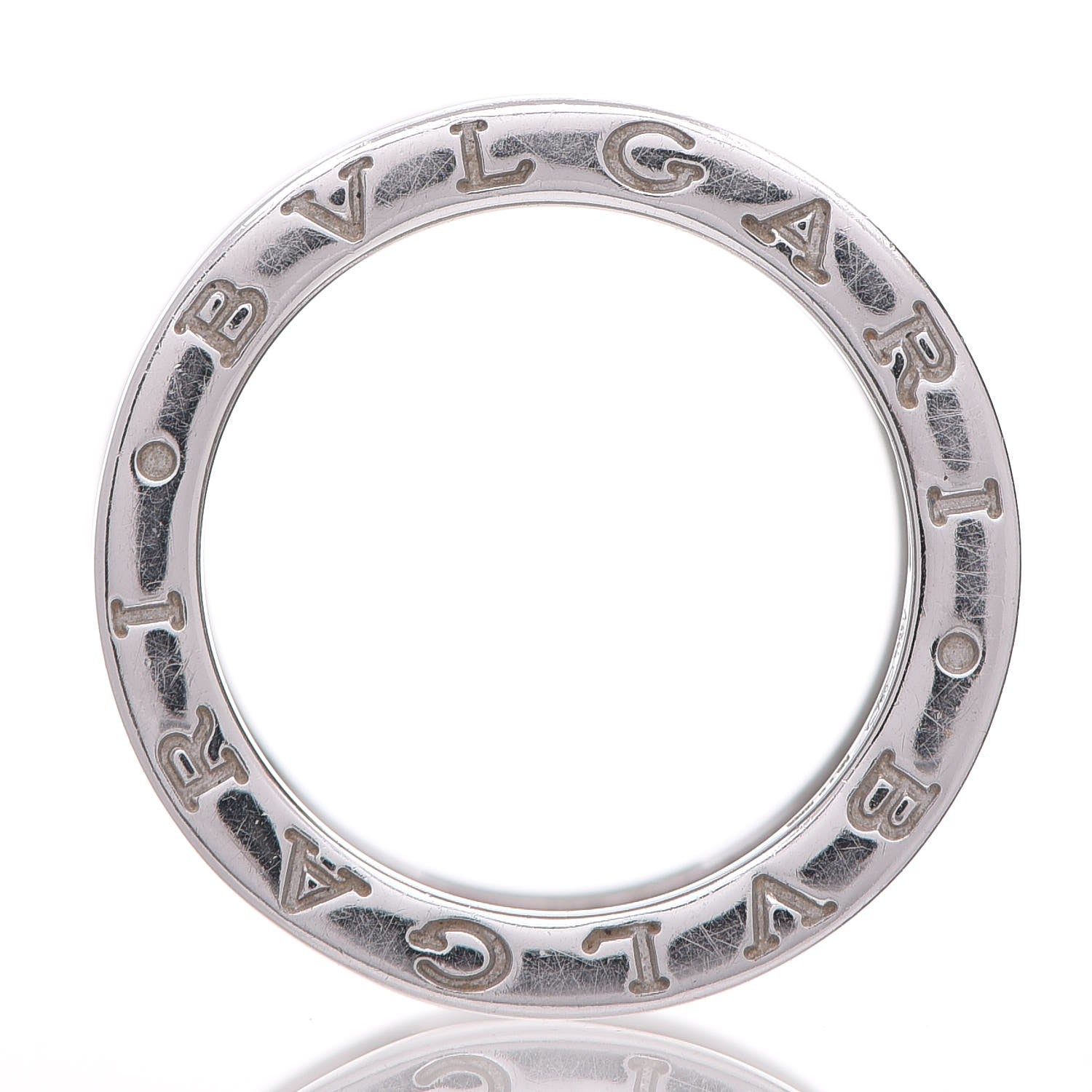 Bulgari 18K White Gold B.Zero1 4 Band Ring 52 6 11 of 12