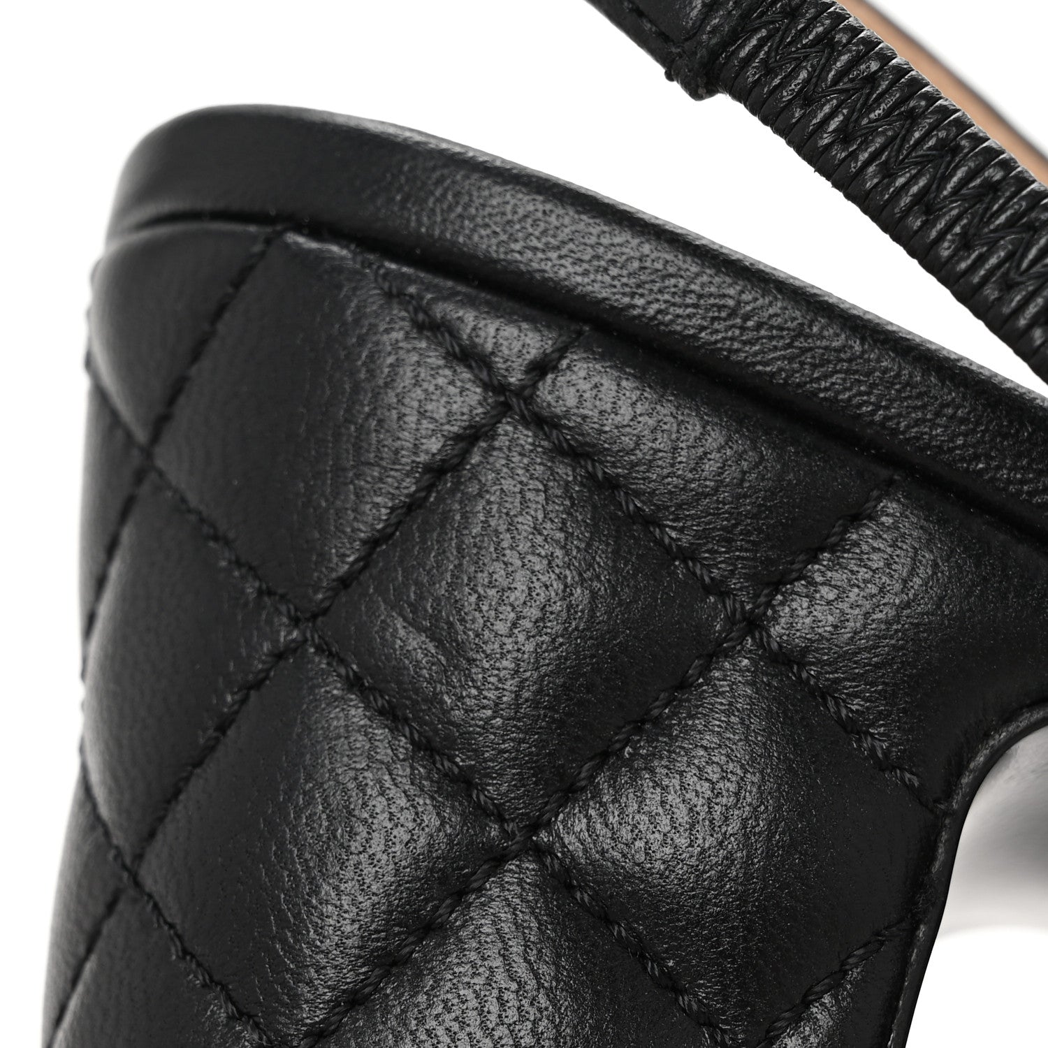 Chanel Lambskin Patent Calfskin Quilted Cap Toe CC Slingback Pumps 40 Black 10 of 10