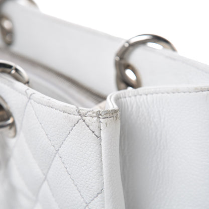 Chanel Caviar Quilted Grand Shopping Tote GST White 16 of 24