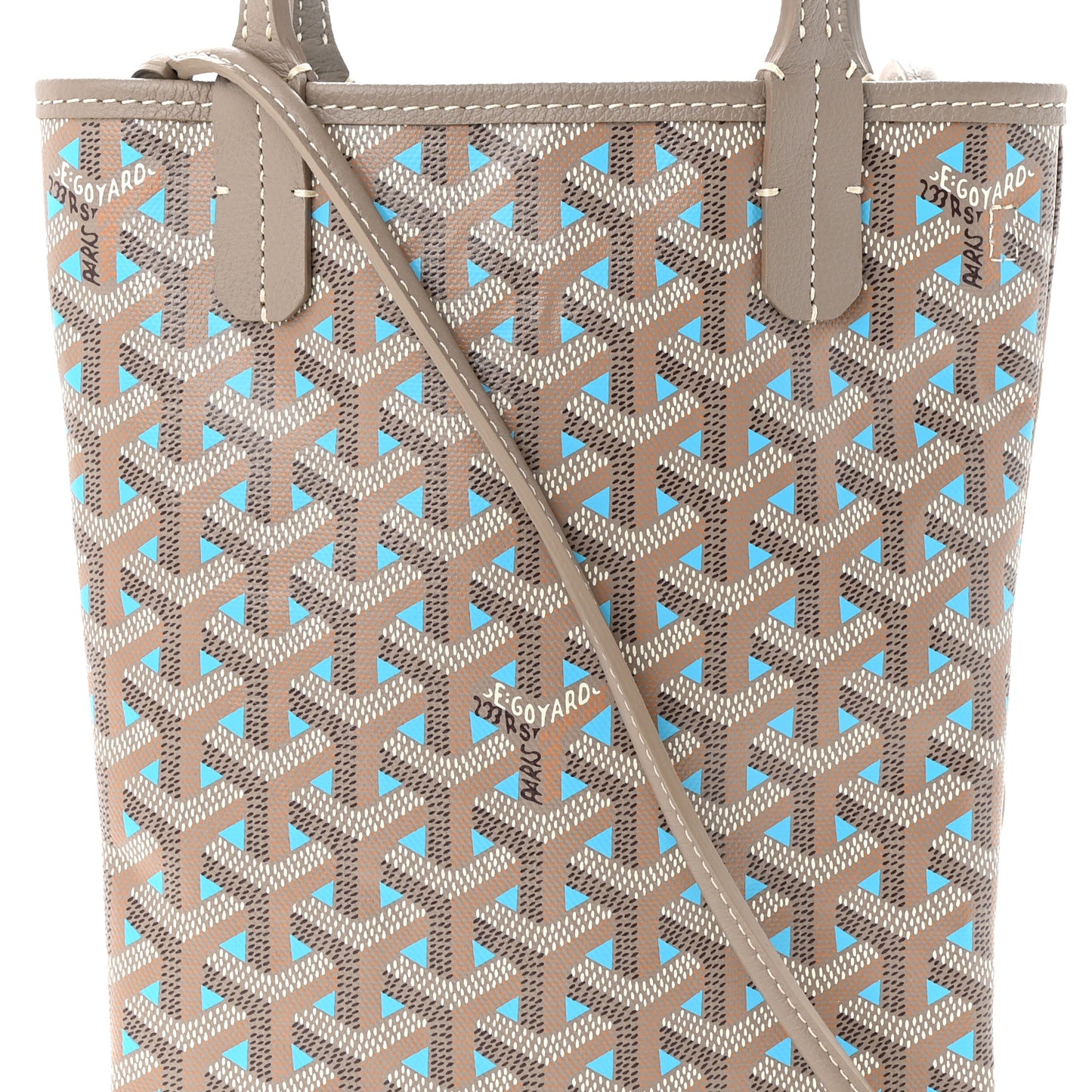 Goyardine Poitiers Claire Voie Tote Grege Turquoise