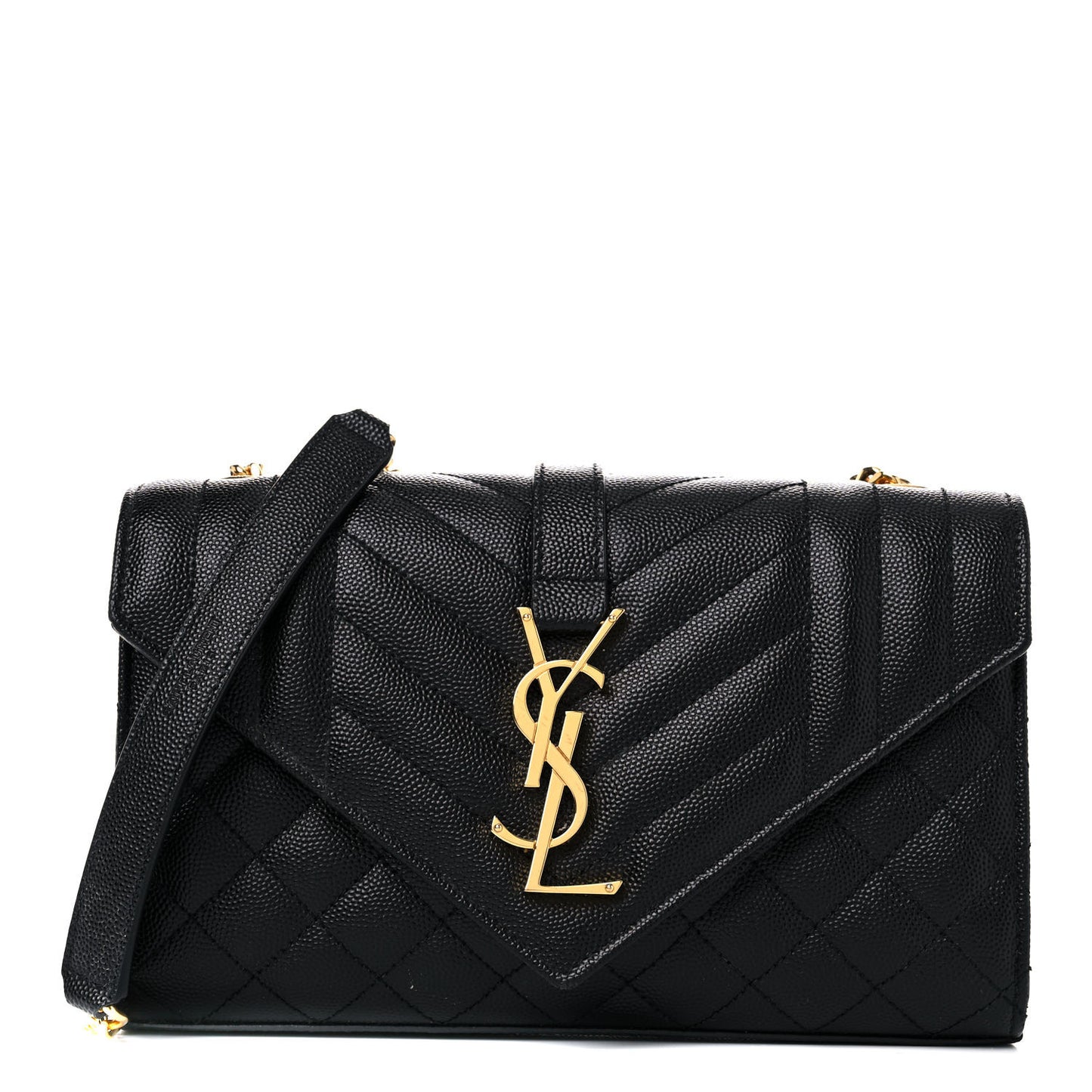 Grain De Poudre Textured Mixed Matelasse Triquilt Small Monogram Satchel Black