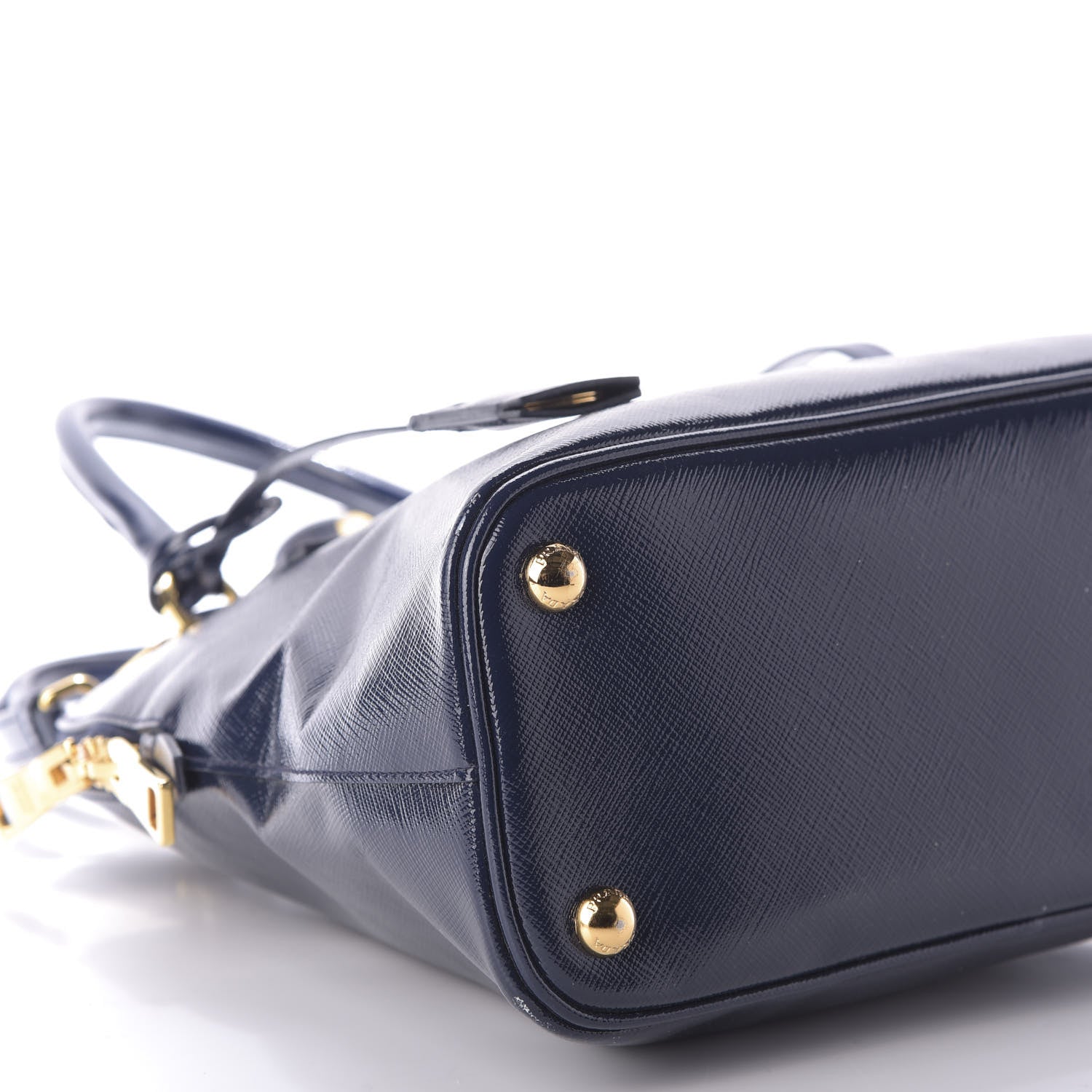 Prada Saffiano Vernice Dome Tote Royal 6 of 9