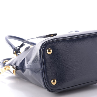 Prada Saffiano Vernice Dome Tote Royal 6 of 9