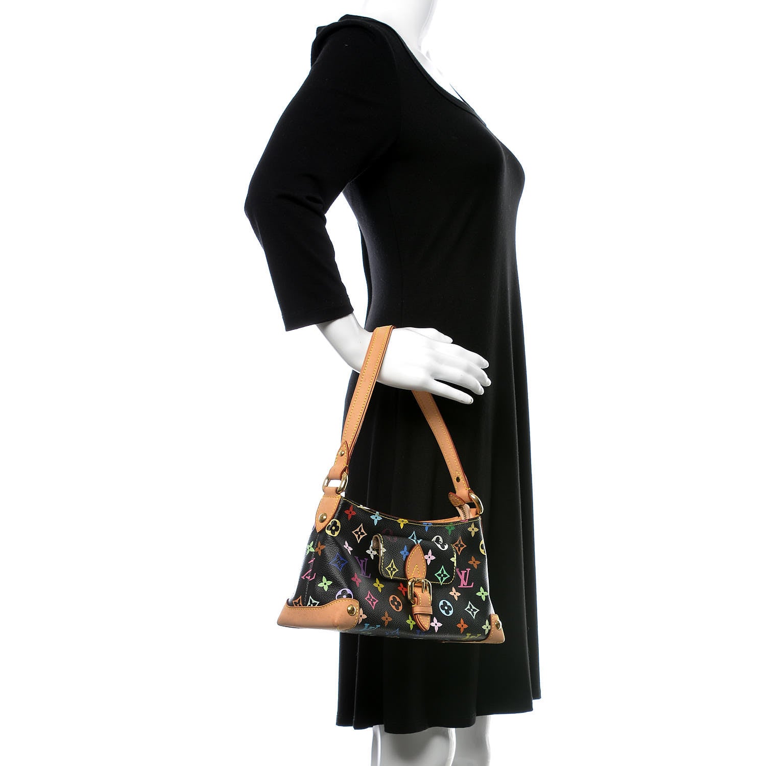 Louis Vuitton Monogram Multicolor Eliza Black 2 of 16