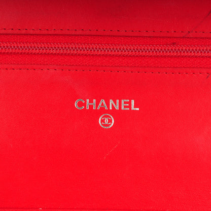 Chanel Caviar Timeless CC Wallet On Chain WOC Red 6 of 12