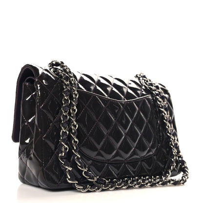Chanel Patent Quilted Medium Double Flap Purple 3 of 11