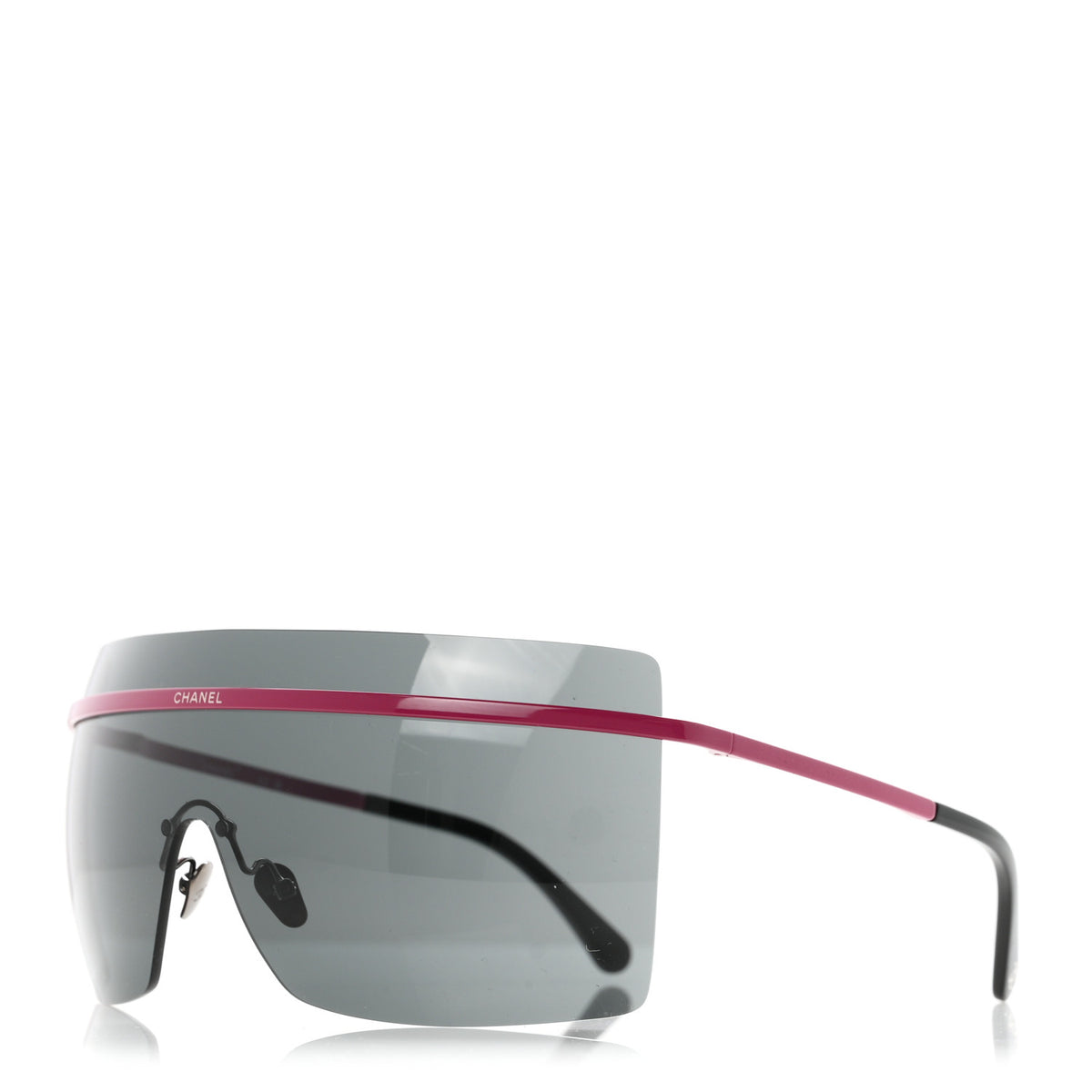 Acetate Shield Quilted Sunglasses 71655 White Red